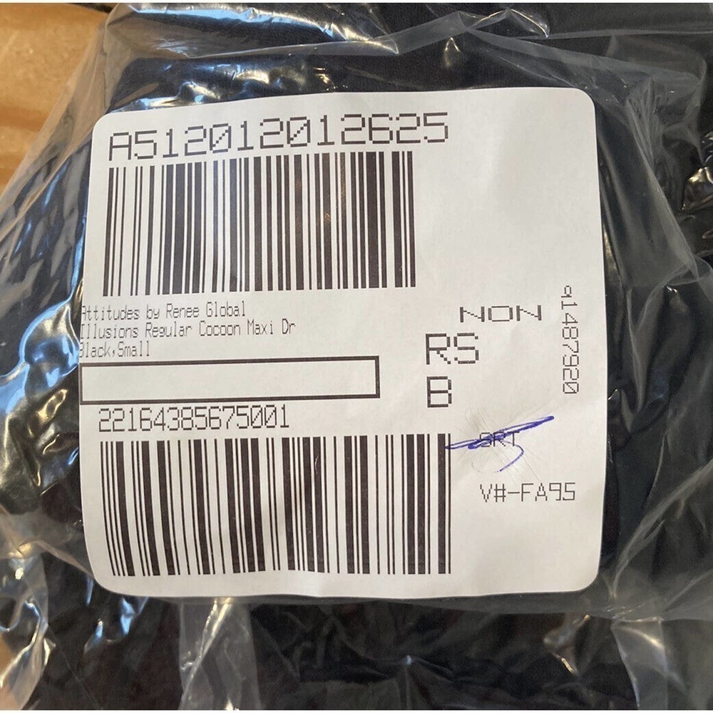 NWT Attitudes by Renee Global Illusions Maxi Dress Size Small Women’s Black - Picture 7 of 7